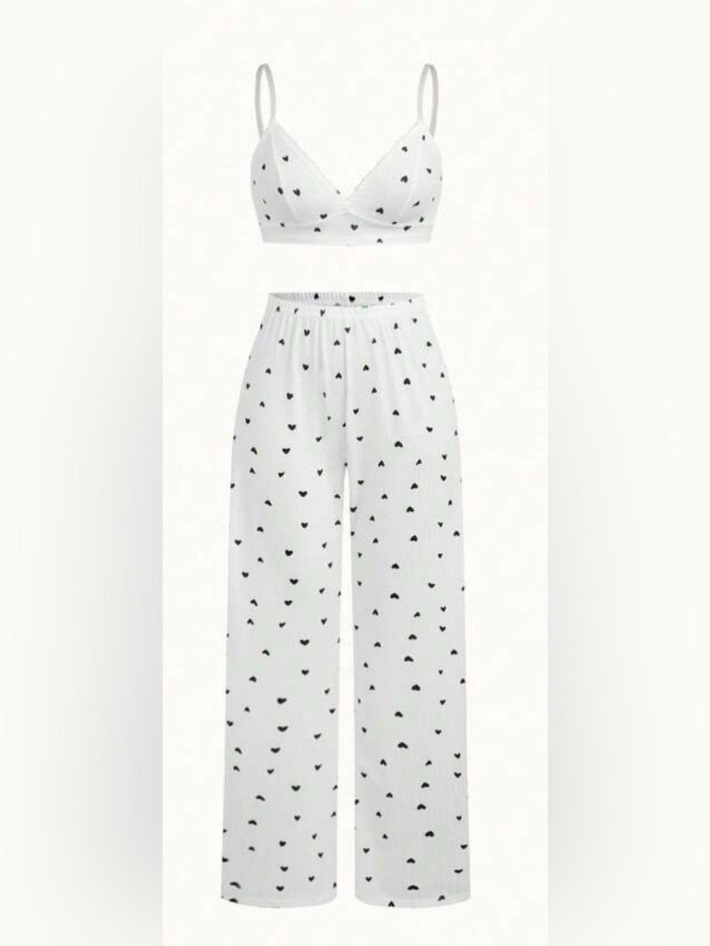 White Heart PJ set